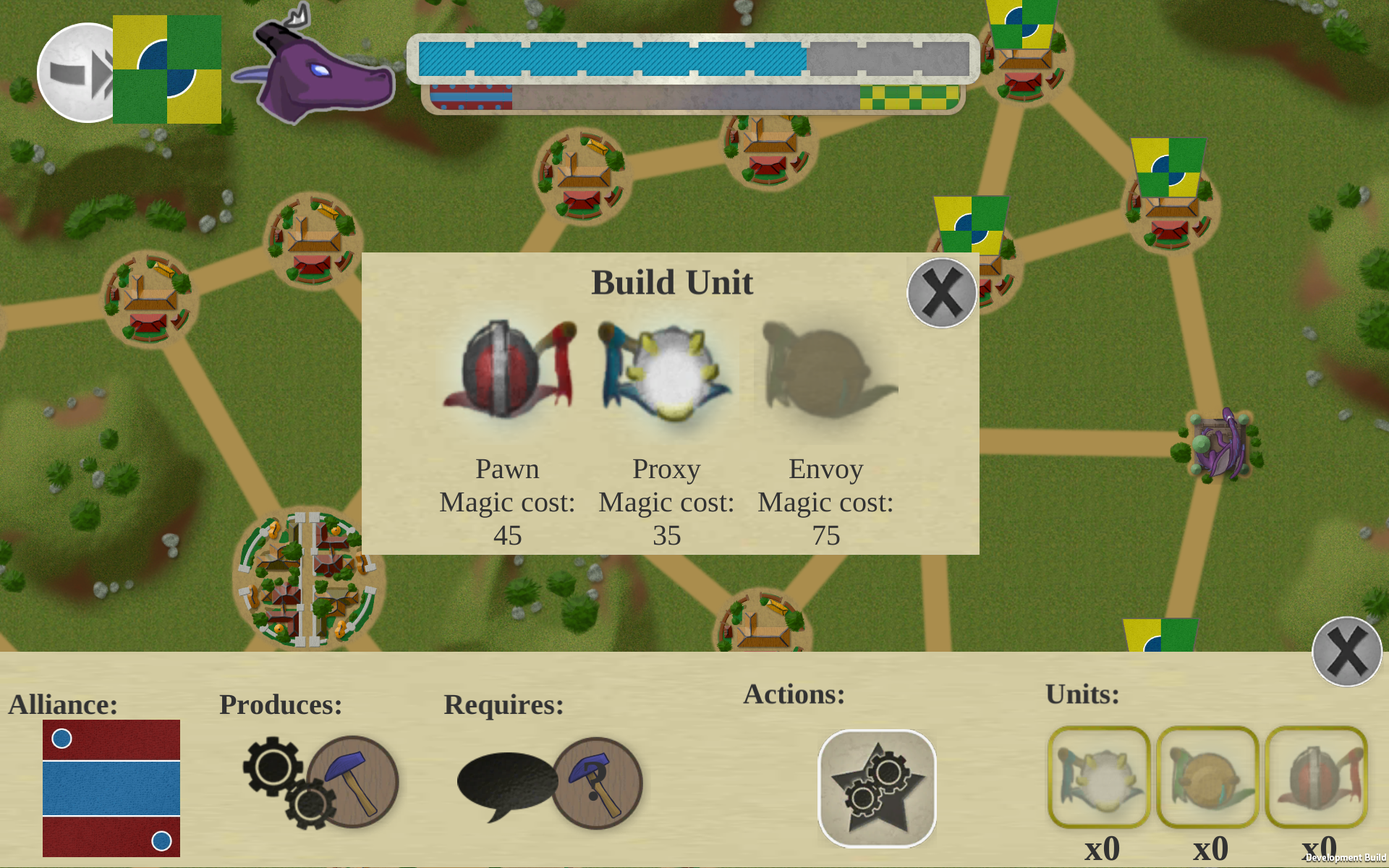 Screenshot of the game UI